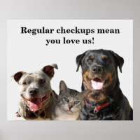 Veterinária Ame Sua Poster de Verificação de Pets