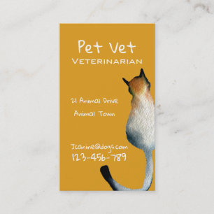 Veterinária Cartão de visita profissional de ani
