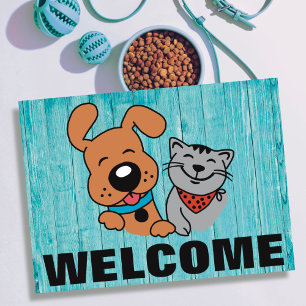 Veterinário bem-vindo ao nosso cartão postal do es