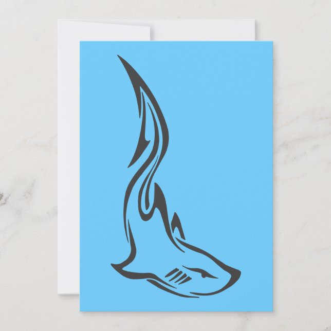 vetor ao estilo tribal do tubarão (Frente)