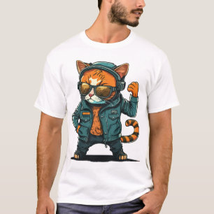 Vetor Cat Character T-Shirt