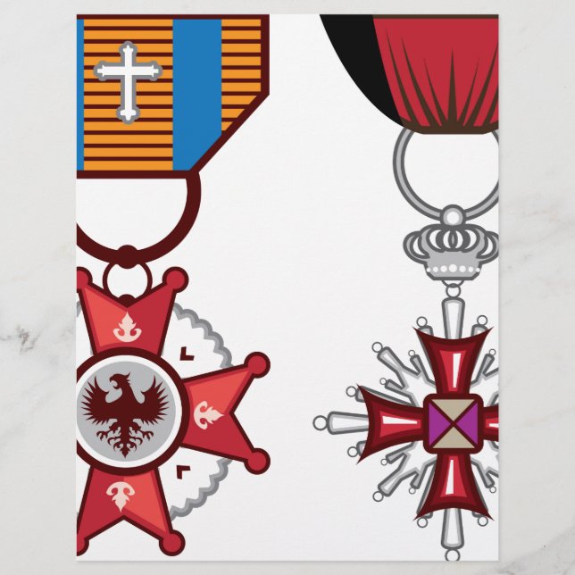 Vetor falso Medalhas/ordens militares (Frente)