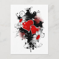 vetores de amor cartão postal