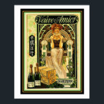 Veuve Amiot Art Deco Champagne Poster 16 x 20<br><div class="desc">Vintage Advertisement para Veuve Amiot</div>