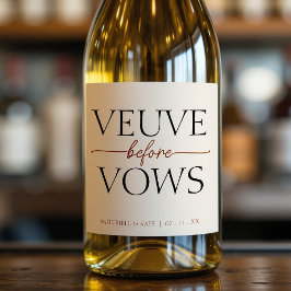 Veuve Antes de Vows Tan Brown Chá de panela