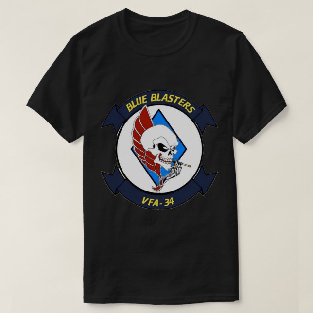 VFA-34 Blue Blasters Patch Essential T-Shirt (Frente do Design)