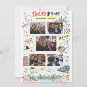 Viagem a Tóquio Japão 5 Colagem de Fotos Zine de V