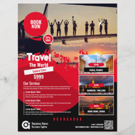 Viagem Agency Flyer Red Modelo