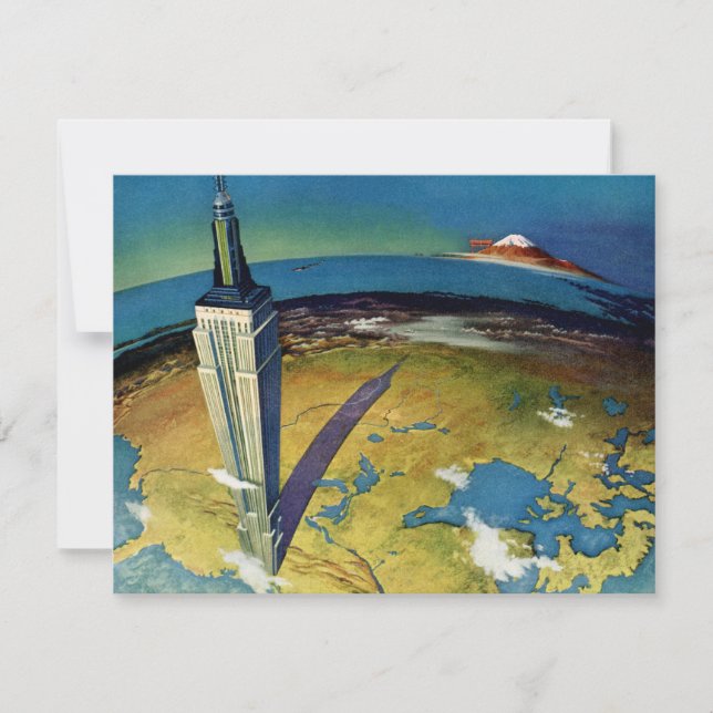 Viagem Antiga Nova York Empire State Building (Frente)