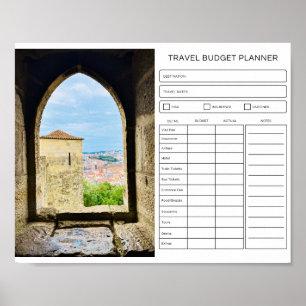 Viagem Budget Planner, Poster de Download Digital