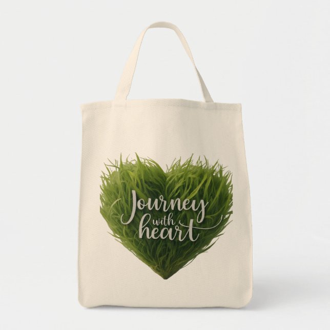 Viagem com Coração - Bolsa de Tote de Grocery (Frente)