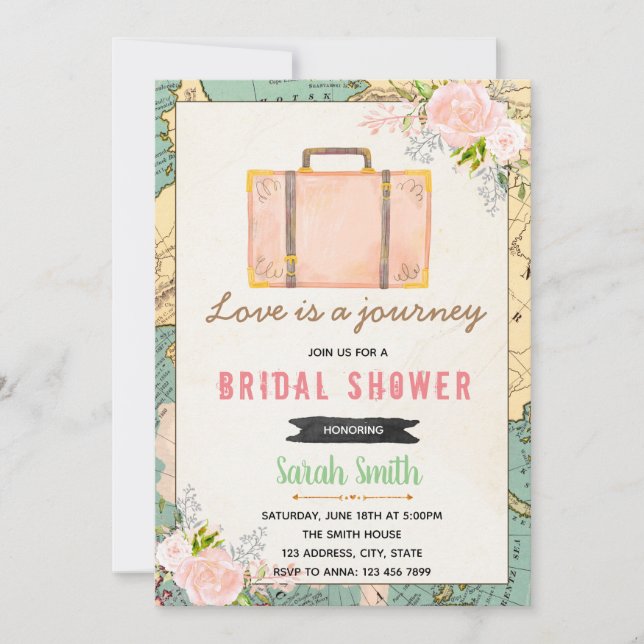 Viagem da falta à Sra. convite (Frente)