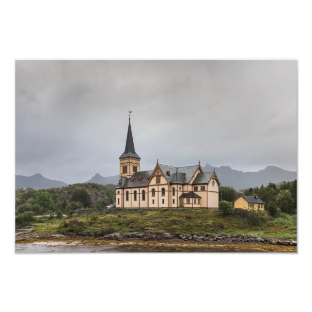 Viagem da Igreja de Lofoten Vågan Foto (Frente)