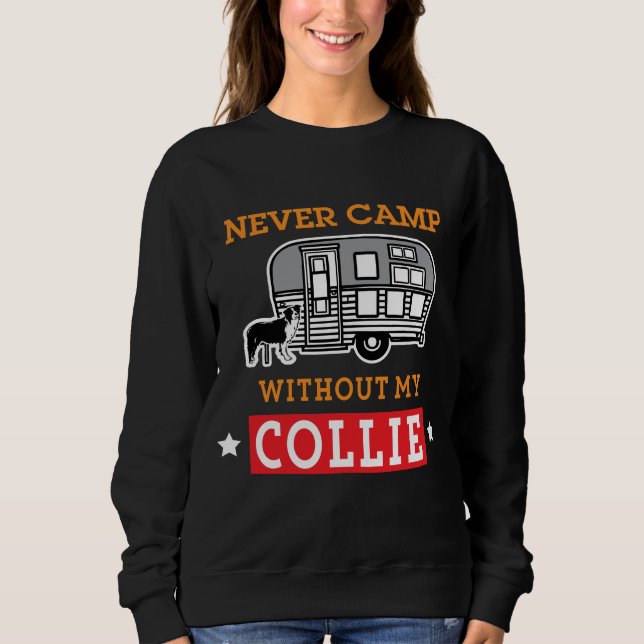 Viagem de acampamento engraçado da camiseta de cão (Frente)