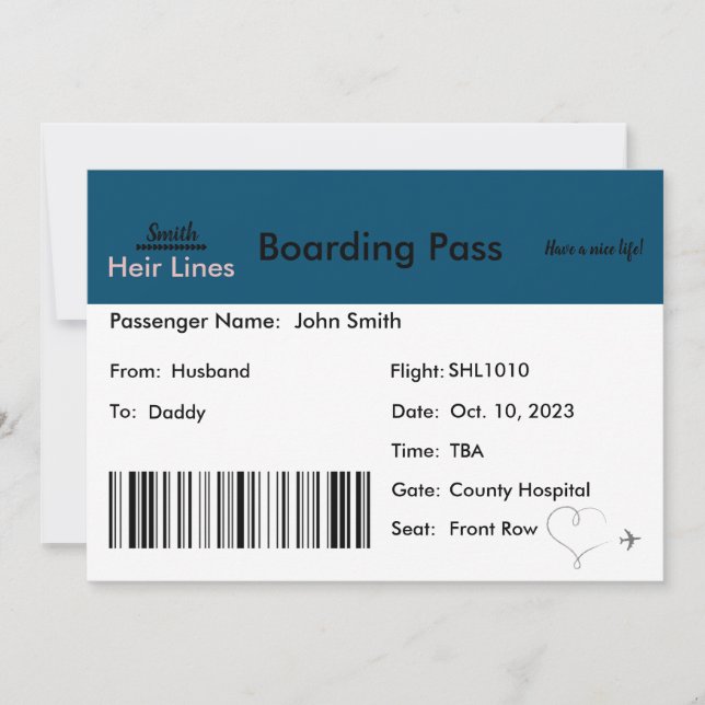 Viagem de Anúncio de Gravidez (Frente)