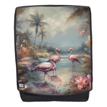 Viagem de Arte Fina Flamingo da Lagoa Tropical