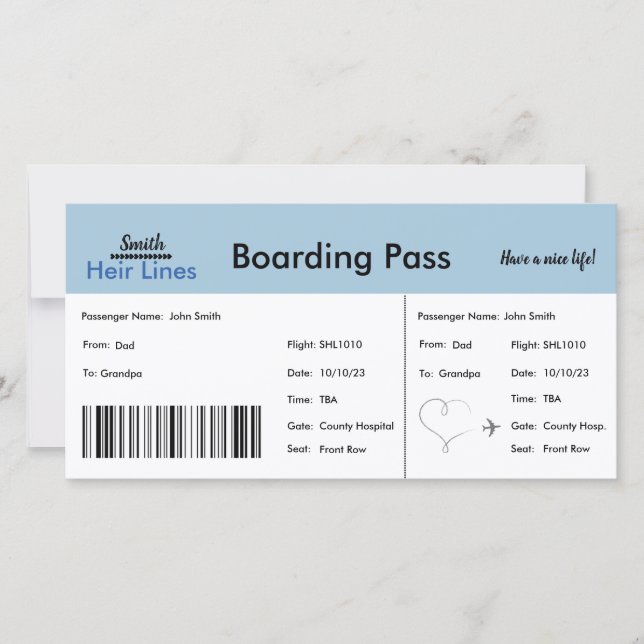 Viagem de Bebê - Anunciante de Gravidez (Frente)