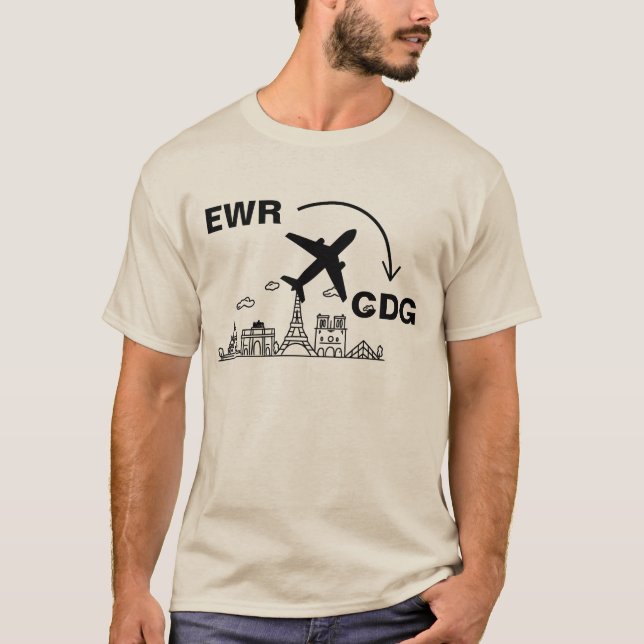 Viagem de camisa para Paris França (Frente)
