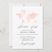 Viagem de casamento do mapa do mundo de cores aquá