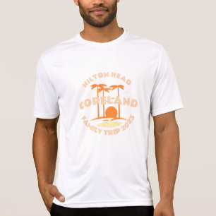 Viagem de praia para personalização do T-Shirt