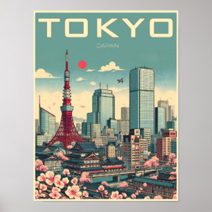 Viagem de Tokyo Japan vintage gifts Poster