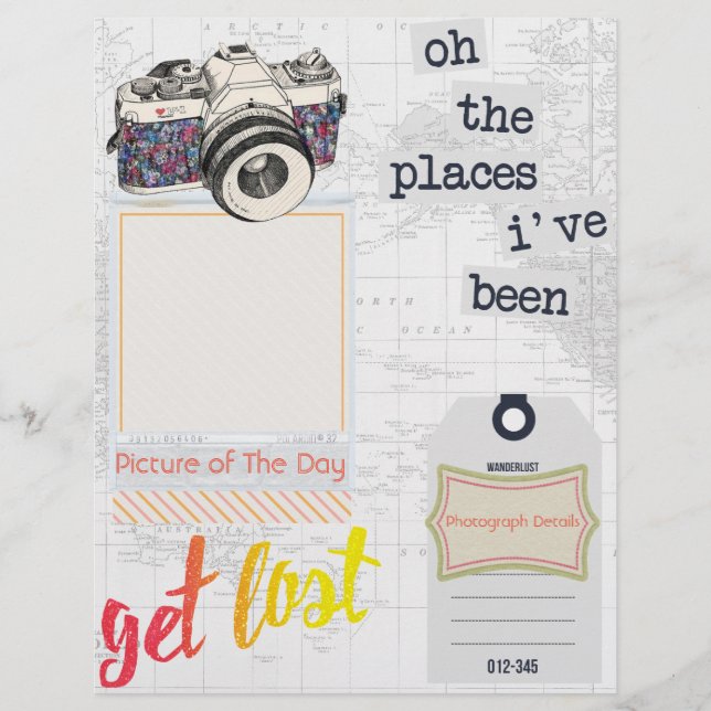 Viagem Diário "Imagem Do Dia" Página Vertical (Frente)