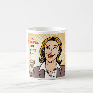 Viagem é uma caneca de café