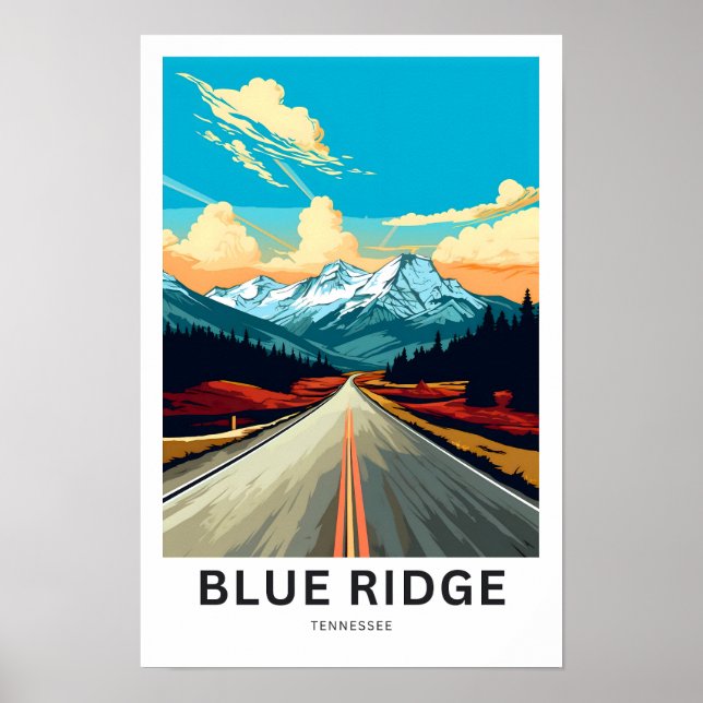 Viagem Impressão de tennessee Blue Ridge (Frente)