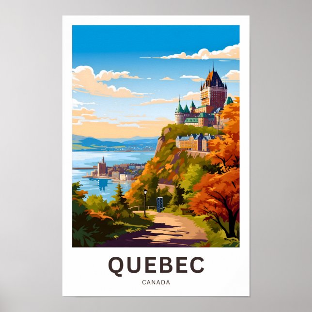 Viagem Impressão do Quebec Canadá (Frente)