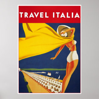 Viagem Italia, Viagens vintage Poster