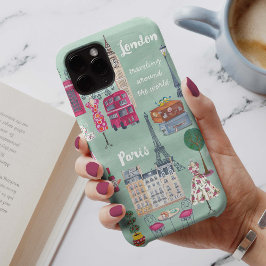 Viagem map London Paris | Iphone 6 plus Case