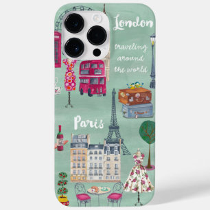 Viagem map London Paris   iPhone 7 mais Caso