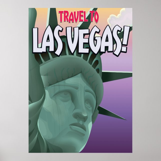 Viagem para a poster de férias de Las Vegas. (Frente)