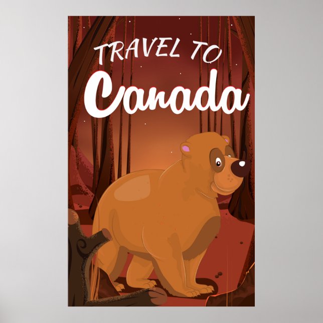 Viagem para o poster de desenho do Canadá (Frente)