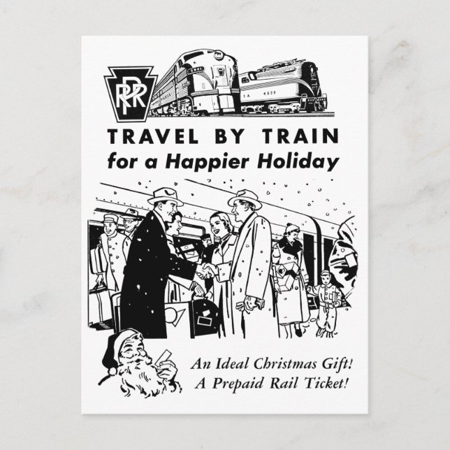 Viagem pelo cartão da estrada de ferro de (Frente)