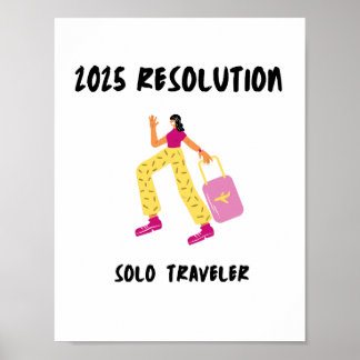 Viagem, ponto 2025 Resolução Solo traveler Poster