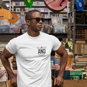 Viagens e esteiras Logotipo de bolso Camisa mascul