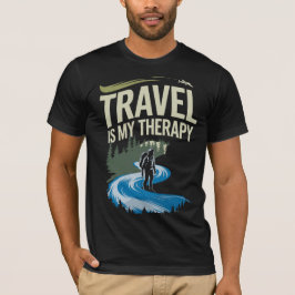 Viagens São Minha Terapia - Camiseta Citação Para