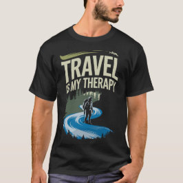 Viagens São Minha Terapia - Camiseta Citação Para