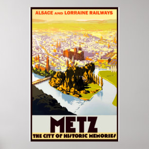 Viagens vintage - Alsácia - França Poster