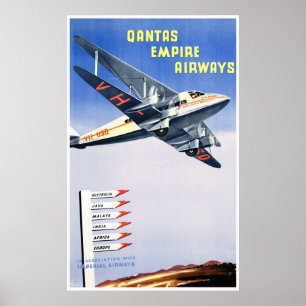 Viagens vintage da Austrália - Poster restaurado