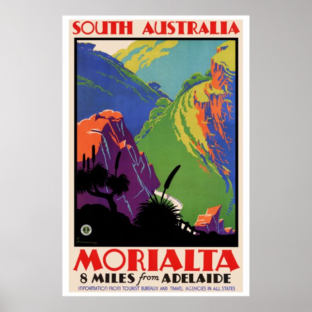 Viagens vintage da Poster da Austrália Morialta (Frente)
