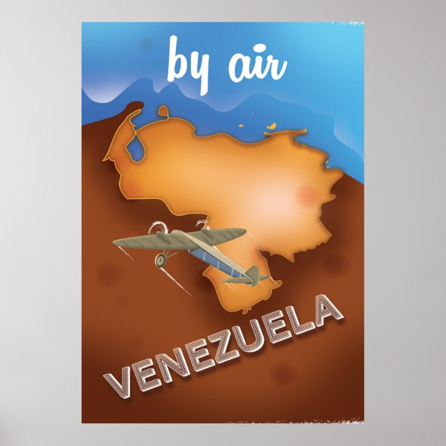viagens vintage da poster da venezuela (Frente)