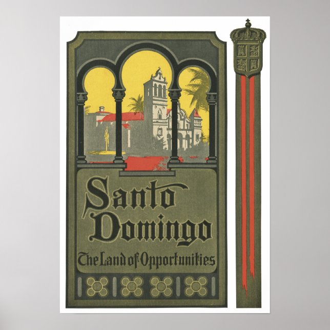 Viagens vintage de Anúncio da Impressão do Santo D (Frente)