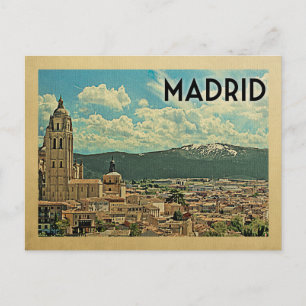 Viagens vintage de Cartão Postal Madrid
