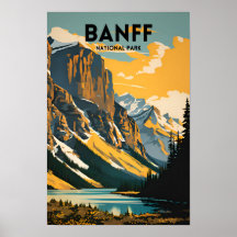 Viagens vintage de Poster do Banff National Park