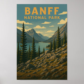 Viagens vintage de Poster do Banff National Park