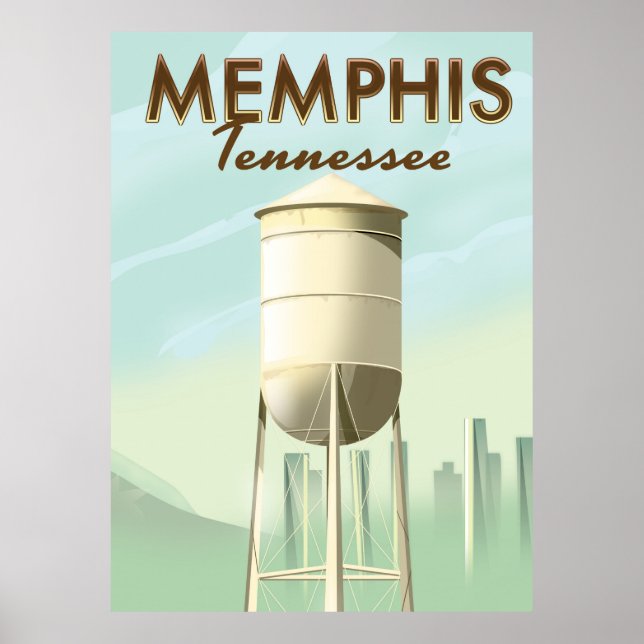 Viagens vintage de poster do Tennessee (Frente)