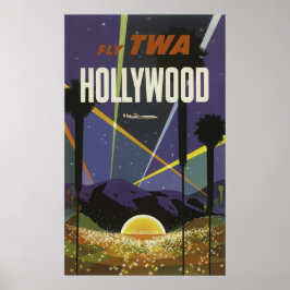 Viagens vintage de Poster - Estados Unidos Hollywo