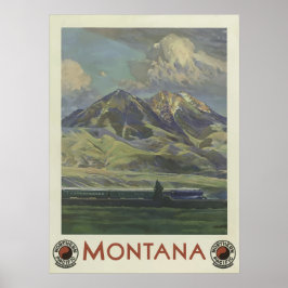 Viagens vintage de Poster - Estados Unidos Montana
